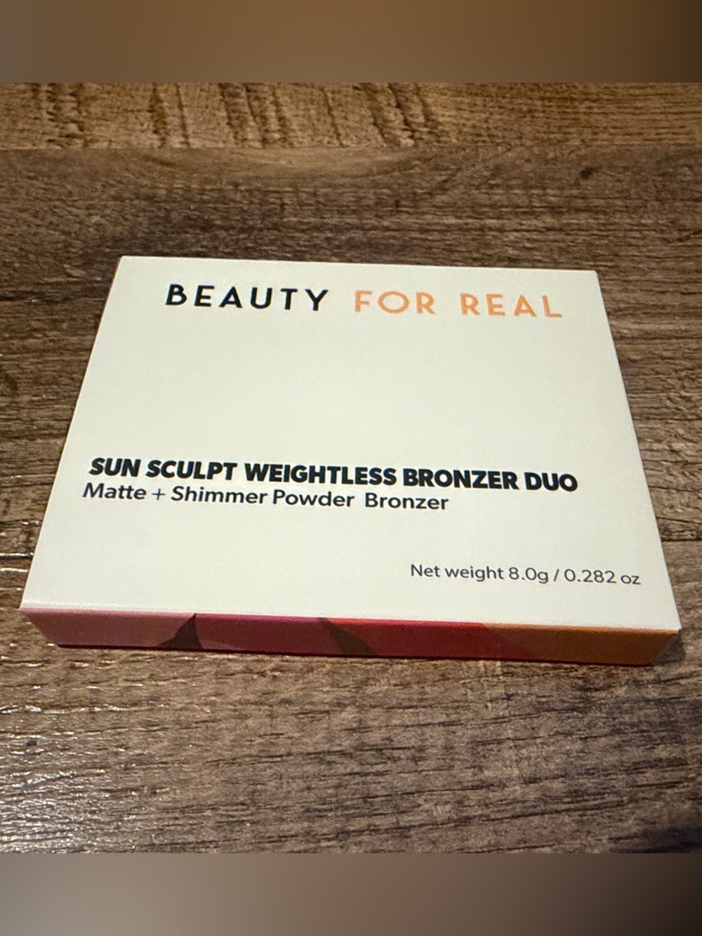 Beauty For Real Sun Sculpt Weightless Bronzer Duo - White with Coral Accents